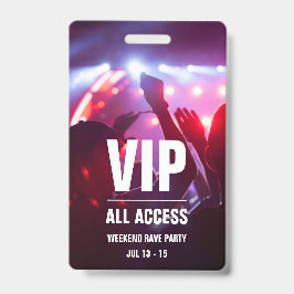 Individuelles VIP All Access Concept Pass Abzeiche Ausweis