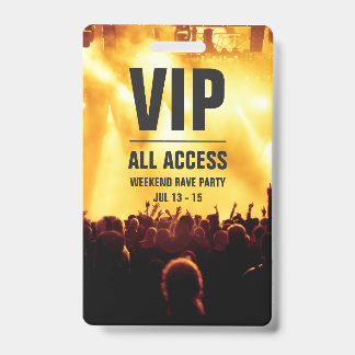 Individuelles VIP All Access Concept Pass Abzeiche Ausweis