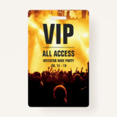 Individuelles VIP All Access Concept Pass Abzeiche Ausweis (Vorderseite)