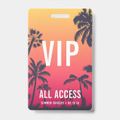 Individuelles VIP All Access Konzert Ausweis (Vorderseite)
