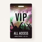 Individuelles VIP All Access Konzert Ausweis (Vorderseite)