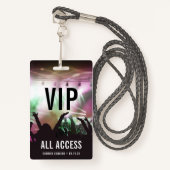 Individuelles VIP All Access Konzert Ausweis (Vorderseite mit Schlüsselband)