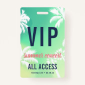 Individuelles VIP All Access Konzert Ausweis (Vorderseite)