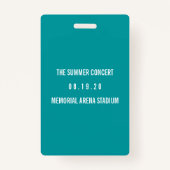 Individuelles VIP All Access Konzert Ausweis (Rückseite)