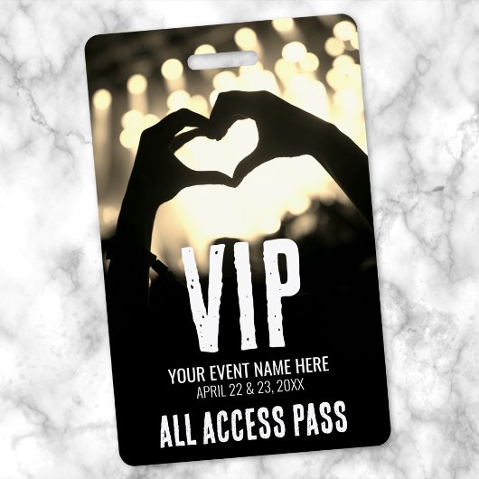 Individuelles VIP All Access Konzert Ausweis