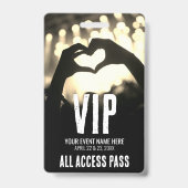 Individuelles VIP All Access Konzert Ausweis (Rückseite)
