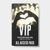 Individuelles VIP All Access Konzert Ausweis (Vorderseite)