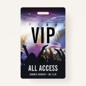 Individuelles VIP All Access Konzert Ausweis (Vorderseite)