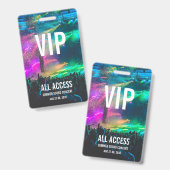 Individuelles VIP All Access Pass Konzert Abzeiche Ausweis (Vorder- & Rückseite)