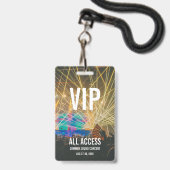 Individuelles VIP All Access Pass Konzert Abzeiche Ausweis (Vorderseite mit Lanyard)
