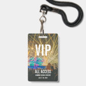 Individuelles VIP All Access Pass Konzert Abzeiche Ausweis (Rückseite mit Lanyard)