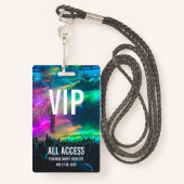 Individuelles VIP All Access Pass Konzert Abzeiche Ausweis (Rückseite mit Schlüsselband)