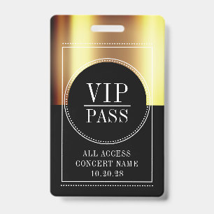 Individuelles VIP All Access Pass Konzert Abzeiche Ausweis