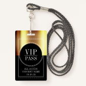 Individuelles VIP All Access Pass Konzert Abzeiche Ausweis (Vorderseite mit Schlüsselband)