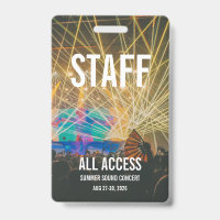 Individuelles VIP All Access Pass Konzert Abzeiche
