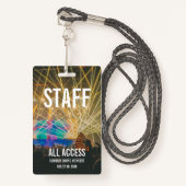 Individuelles VIP All Access Pass Konzert Abzeiche Ausweis (Vorderseite mit Schlüsselband)