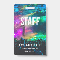 Individuelles VIP All Access Pass Konzert Abzeiche