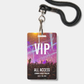 Individuelles VIP All Access Pass Konzert Ausweis (Vorderseite mit Lanyard)