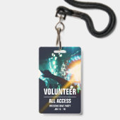 Individuelles Volunteer All Access Concept Pass Ab Ausweis (Rückseite mit Schlüsselband)