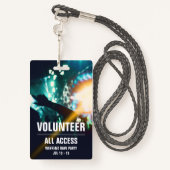 Individuelles Volunteer All Access Concept Pass Ab Ausweis (Rückseite mit Schlüsselband)