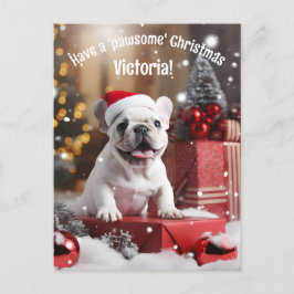 Individuelles Winterwhiskers Wonderland Postkarte