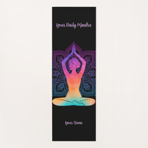 Individuelles Yogamatte mit Namen & Mantra