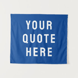 Individuelles Zitat-Banner Personalisiert Royal Bl Wandteppich