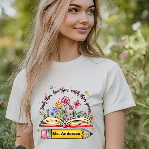 Individuelles Zurück-in-die-Schule-Lehrerbuch T-Shirt