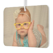 Individuelles zweiseitiges Baby Foto Personalisier Autolufterfrischer (Links)