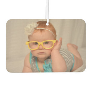 Individuelles zweiseitiges Baby Foto Personalisier Autolufterfrischer