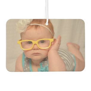 Individuelles zweiseitiges Baby Foto Personalisier Autolufterfrischer