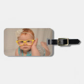 Individuelles zweiseitiges Baby-Foto Personalisier Gepäckanhänger (Vorderseite horizontal)