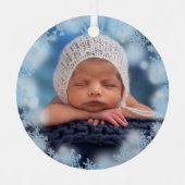 Individuelles zweiseitiges Baby's Very First Chris Ornament Aus Metall (Vorderseite)