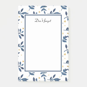 Indiz mit goldenen Imitaten Post-it Klebezettel