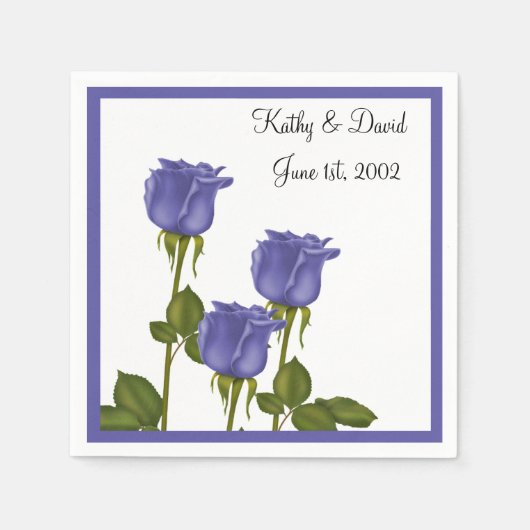 Indizien-Rose (Hochzeit) Serviette (Vorderseite)