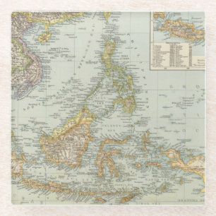 Indo China und Malaysian-Archipel Glasuntersetzer