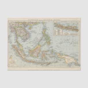 Indo China und Malaysian-Archipel Seidenpapier