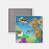Indo Pacific Reef Fish Magnet (Vorderseite/Rückseite)
