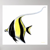 Indo Pacific Reef Moorish Idol Fish Poster (Vorne)