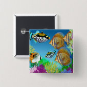 Indo pazifisches Riff-Fisch-Button Button (Vorne & Hinten)