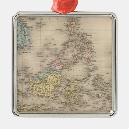 Indochina-Archipel von Asien Ornament Aus Metall (Vorne)