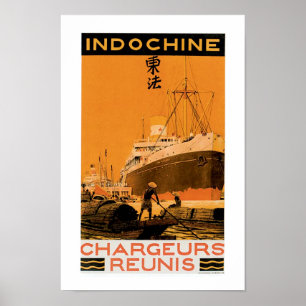 Indochine Chargeurs Reunis Plakat