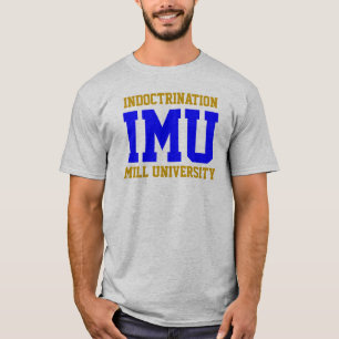 INDOCTRINATION MILL UNIVERSITY - Blau und Gold T-Shirt