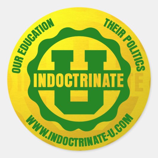 "Indoctrined U" Rundsticker Pack Runder Aufkleber (Vorderseite)