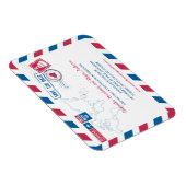 Indonesia Air Mail Wedding Save the Date 3x4 Magnet (Rechte Seite)