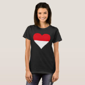 Indonesia Flag Heart Indonesia Gifts Love Indonesi T-Shirt (Vorne ganz)