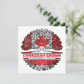 Indonesia Indonesian Canadian Canada Tree Roots Karte (Stehend Vorderseite)