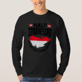 Indonesia Indonesian Flag Half Indonesian Funny Pr T-Shirt (Vorderseite)