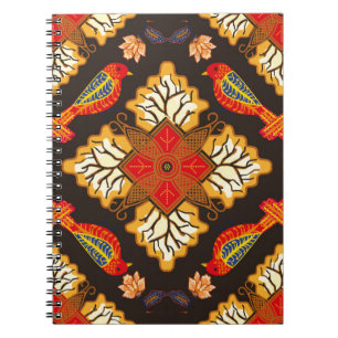 Indonesian batik motif with a very distinctive flo notizblock