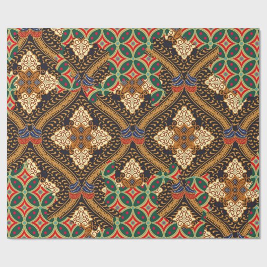 Indonesian batik motive with very Detail Plan Geschenkpapier (Flach)